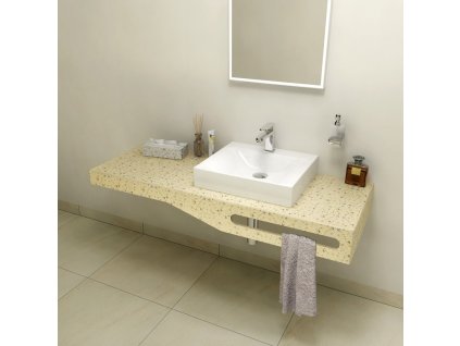 SAPHO TAILOR+ rockstone deska 150x50 cm, límec C, držák ručníku vpravo TRP150C