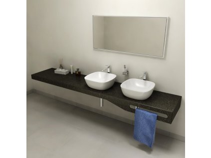 SAPHO TAILOR+ rockstone deska 240x50 cm, límec C, držák ručníku vpravo TRP240C