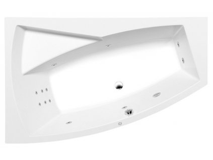 POLYSAN EVIA L HYDRO hydromasážní vana, 170x100x47cm, bílá 21611H - Vany > Hydromasážní vany
