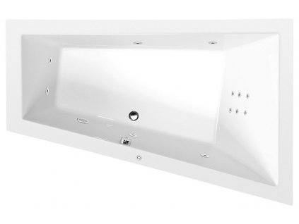 POLYSAN TRIANGL R HYDRO hydromasážní vana, 180x120x50cm, bílá 20611H - Vany > Hydromasážní vany
