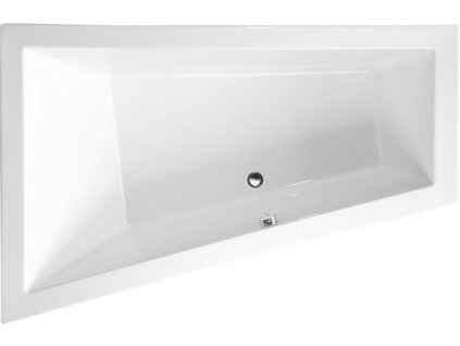 POLYSAN TRIANGL L SLIM asymetrická vana 180x120x50cm, bílá 19611S - Vany > Asymetrické vany