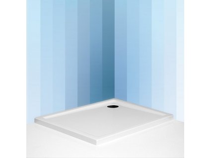 Roth FLAT KVADRO obdelníková sprchová vanička 80 x 90 x 5 cm 8000161 akrylátová bílá