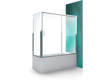 Roth LLV2/1400 vanová zástěna s posuvnými dveřmi 140 x 150 cm 572-1400000-00-02 brillant / transparent - Vany > Vanové zástěny