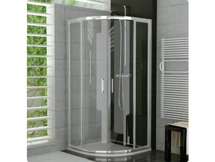 Sanswiss TER 1000 sprchový kout čtvrtkruhový 100x100, rám aluchrom, sklo čiré