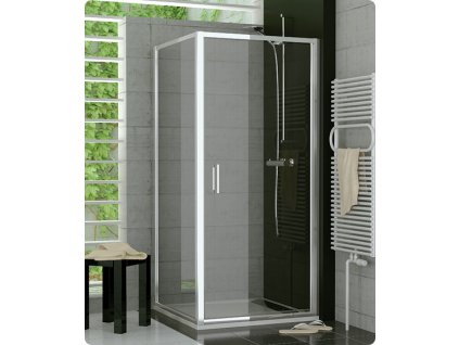 Sanswiss TOPP 800 sprchový kout čtvercový 80x80 rám bílý, sklo čiré
