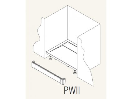 SanSwiss Přední panel hliníkový pro čtvercovou vaničku 90 cm - bílý,    PWII09004