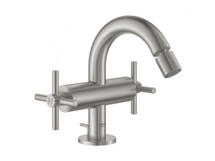 Grohe Atrio bidetová bidetová baterie s výpustí, velikost M, supersteel 24027DC3