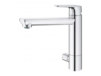 Grohe BauEdge dřezová baterie s uzavíracím ventilem, chrom 31696000