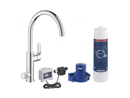 Grohe Blue Pure dřezová baterie EuroSmart s filtrací UltraSafe a výsuvnou koncovkou, chrom 30384000