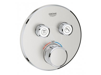 Grohe Grohtherm SmartControl termostatická sprchová podomítková baterie, 2 ventily, supersteel 29119DC0