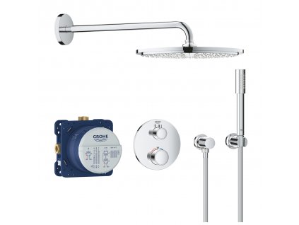 Grohe Grohtherm sprchový set Rainshower Cosmopolitan 310 s termostatem pod omítku, chrom 34731000 - Kompletní vybavení pro vaši koupelnu > Sprchový program > Skryté kategorie sprchový program > Podomítkové sprchové sety