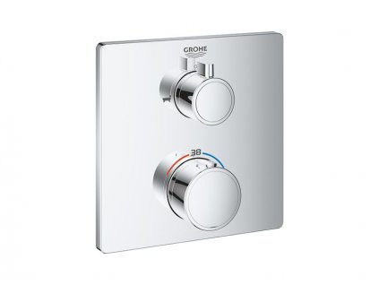 Grohe Grohtherm termostatická vanová baterie pro 2 spotřebiče, chrom 24080000 1