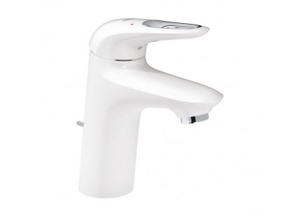 grohe eurostyle single lever basin mixer s size with pop up waste set moon white fg 33558ls3 0
