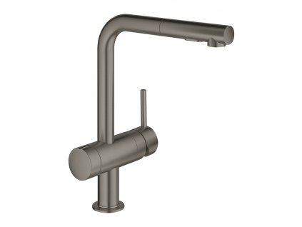 Grohe Minta dřezová baterie s výsuvnou sprškou, kartáčovaný Hard Graphite 31558AL0 1