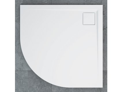 SanSwiss Livada Sprchová vanička čtvrtkruhová 90 cm bílá,    W20R5509004
