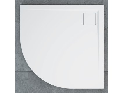 Ronal Livada Sprchová vanička čtvrtkruhová 90 cm bílá, W20R5509004