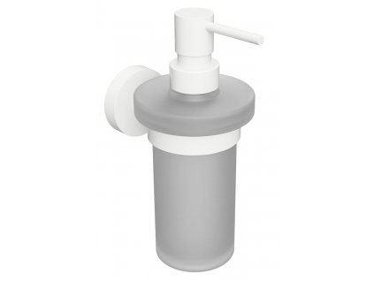 Sapho X-ROUND WHITE dávkovač mýdla 230ml, mléčné sklo, bílá mat XR101W