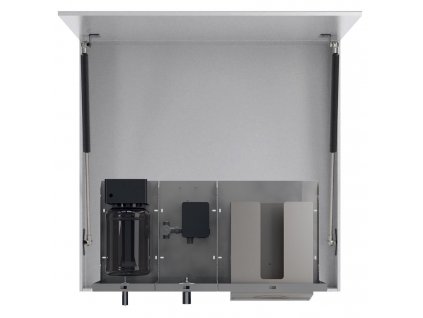 Nofer TOWEL zrcadlová skříňka 900 mm se senzorovým dávkovačem mýdla, vodovodní baterií a zásobníkem na papírové ručníky MUM000117