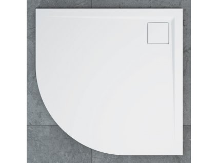 Ronal Livada Sprchová vanička čtvrtkruhová 80 cm bílá, W20R5508004