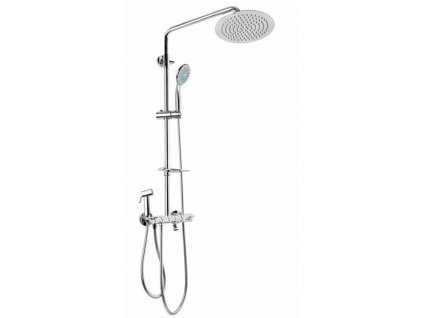 JB Sanitary Sestava s klávesovou baterií a kulatou sprchovou hlavou pr. 20 cm,   150 mm s bidetovou spchou SP62011123  150 mm s bidetovou spchou