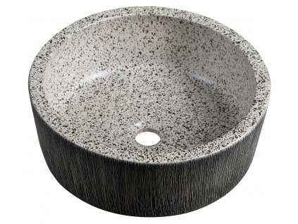 Sapho PRIORI keramické umyvadlo na desku, Ø 41 cm, granit PI035