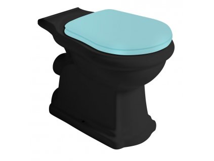 Kerasan RETRO WC kombi mísa 38,5x72cm, zadní odpad, černá mat 101331