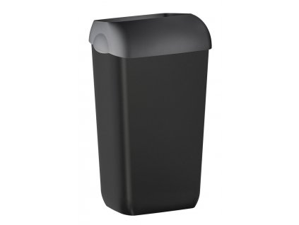 Marplast COLORED odpadkový koš nástěnný s víkem 23l, ABS, černá mat A74201NE-1
