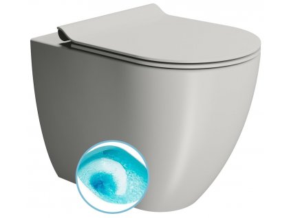 GSI PURA WC mísa stojící, Swirlflush, 36x55cm, spodní/zadní odpad, cenere dual-mat 880317