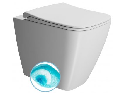 GSI NUBES WC mísa stojící, Swirlflush, 35x52cm, spodní/zadní odpad, bílá dual-mat 961009