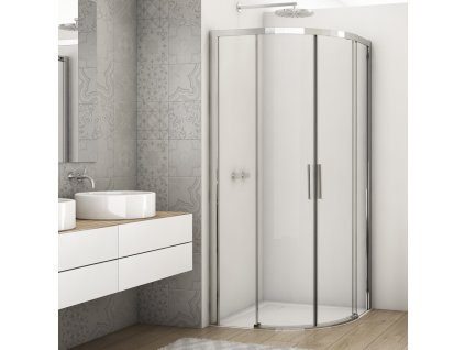 Ronal DIVERA D22SRB sprchový kout čtvrtkruhový 90x90 cm