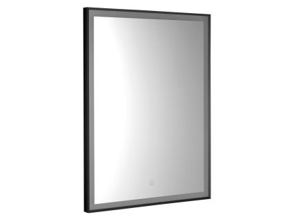 Aqualine CORNA zrcadlo s LED osvětlením 60x80cm, dotykový senzor, stmívatelné, černá mat CN060