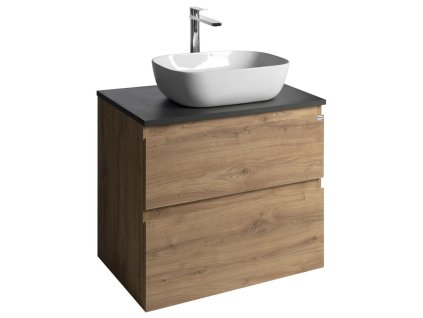 Aqualine ALTAIR skříňka s deskou 68 cm, dub emporio/antracit břidlice AI370-02