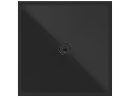 GSI Keramická sprchová vanička, čtverec 100x100x2cm, černá mat 46101026