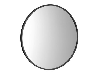 Sapho NOTION SLIM kulaté zrcadlo v rámu ø 40cm, černá mat NT400