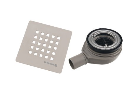 Polysan TRENECA vaničkový sifon, průměr 90mm, DN40, krytka béžová mat 84999.81