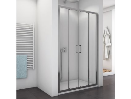 Ronal TOP-LINE S TLS4 dvoudílné posuvné dveře s 2 pevnými stěnami v rovině 150 cm