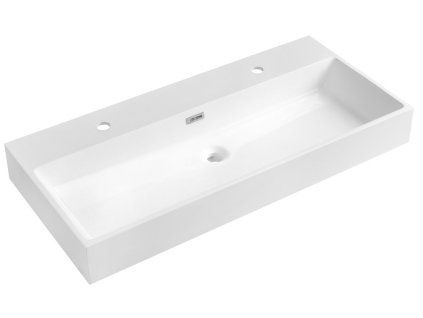 Sapho AQUATIC dvojumyvadlo, litý mramor, 100x46cm, bílá AT100-2