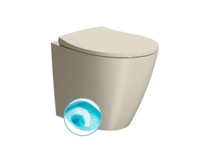 Sapho MODO WC mísa stojící, Swirlflush, 37x52cm, spodní/zadní odpad, creta dual-mat 981008