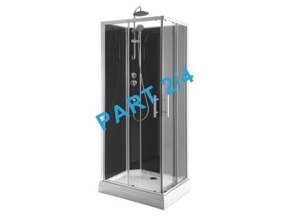 Aqualine GRANVIK sprchový box 700x900x2180mm komponent 2/4 fixní a posuvné sklo čiré 18-070-09-50-00