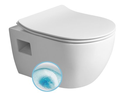 Sapho LUNA závěsná WC mísa, Vortex Rimless, 35,5x49cm, bílá 201.331.4