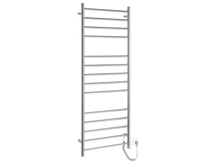 SAPHO REDONDO Elektrický sušák ručníků s časovačem, kulatý, 600 x 1500 mm, 130 W, nerez ER250T