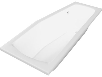 AQUALINE OPAVA vana 160x70x39cm bez nožiček, pravá, bílá A1671