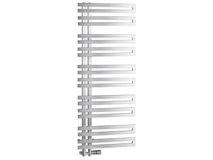 Otopné těleso / radiátor / topný žebřík: SAPHO VOLGA otopné těleso 500 x 1238 mm, 311 W, broušený nerez NR512 od značky Sapho. Série: Volga. Šířka: 500 mm. Výška: 1238 mm. Výkon: 311 W. Barva: Broušená nerez. Materiál: Nerez. Možnost vytápění: Kombinované vytápění, Ústřední vytápění. Doporučená topná tyč o výkonu: 300 W. Doporučené umístění: Koupelna. Rozměry (šxv): 500 x 1238 mm. Rozteč připojení 50 mm: Nesymetrické (na bok). Rozteč připojení přesně: 50 mm. Styl: Designový. Tvar: Designový, Tvar E. Připojení: Středové připojení.