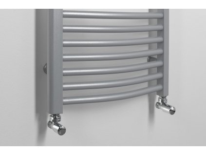 Aqualine DIRECT otopné těleso s bočním připojením 450 x 1330 mm, 539 W, metalická stříbrná ILS34