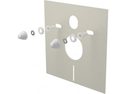 Alcadrain Izolační deska pro závěsné WC a bidet s příslušenstvím a krytkou  bílá