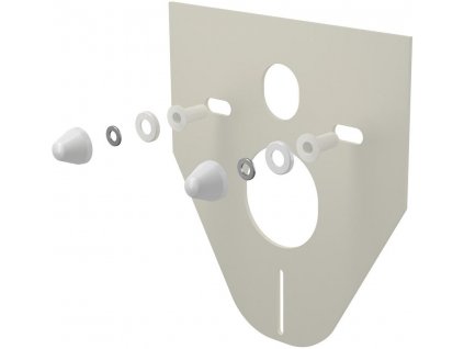 Alcadrain Izolační deska pro závěsné WC a bidet s příslušenstvím a krytkou  chrom