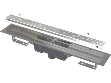 Alcadrain sprchový žlab Antivandal s roštem - nerez lesklý, 65 cm APZ1011-650L  svislý odtok