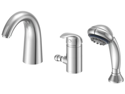 AQUALINE KASIOPEA tříprvková baterie na okraj vany, chrom 1107-30