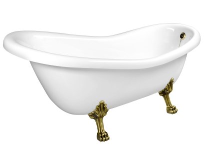 POLYSAN RETRO volně stojící vana 158x73x72cm, nohy bronz, bílá 37132 od značky Polysan. Tvar: Retro, Volně stojící. Délka: 158 cm. Šířka: 73 cm. Hloubka: 72 cm. Velikost: Malá. Instalace: Instalace - sifon nad podlahu, Instalace do prostoru. Materiál: Gelcoat. Barva: Bílá/nohy bronz. Vany, které v koupelně vyniknou
