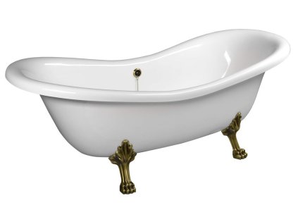 POLYSAN CHARLESTON volně stojící vana 188x80x71cm, nohy bronz, bílá 38132 od značky Polysan. Tvar: Retro, Volně stojící. Délka: 188 cm. Šířka: 80 cm. Hloubka: 71 cm. Velikost: Velká, Pro dva. Instalace: Instalace - sifon nad podlahu, Instalace do prostoru. Materiál: Gelcoat. Barva: Bílá/nohy bronz. Vany, které v koupelně vyniknou